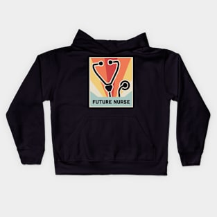 Vintage FUTURE NURSE | Nursing School Poster Kids Hoodie